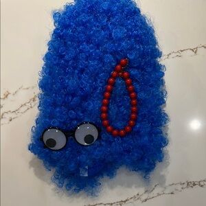 Marge Simpson Costume: Blue Wig, Red Bead Necklace and Glasses